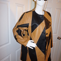 Vitnage Mia Accent Black/Gold Leather Coat Size 1x - Thumbnail 1