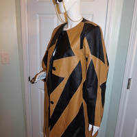 Vitnage Mia Accent Black/Gold Leather Coat Size 1x - Thumbnail 2