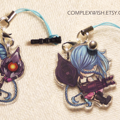 Reversible league of legends charm - jinx