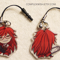 Reversible Black Butler Charm - Grell - Thumbnail 1