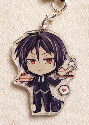 Reversible Black Butler Charm - Sebastian