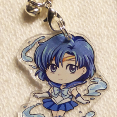Reversible sailormoon charm - sailor mercury - Thumbnail 3