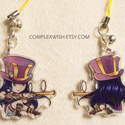 Reversible league of legends charm - caitlyn
