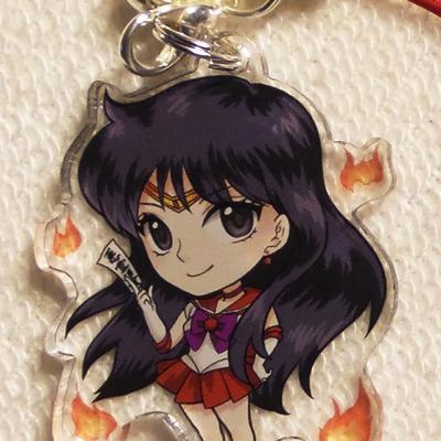Reversible sailormoon charm - sailor mars