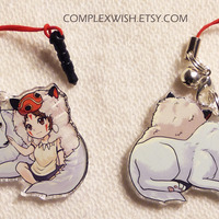 Reversible Princess Mononoke charm - Thumbnail 1