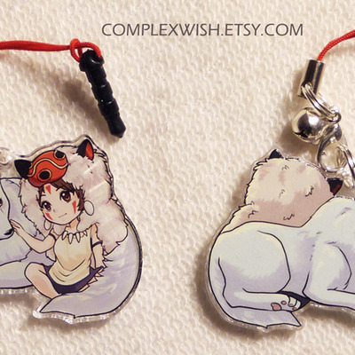 Reversible princess mononoke charm