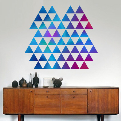 Geometric Wall Decor Cosmic Triangles Modernist Eames