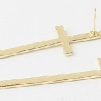 Long Cross Earrings - Thumbnail 2