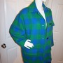 Vintage Ellen Tracy Green/Blue Blazer Coat Size 2x-1