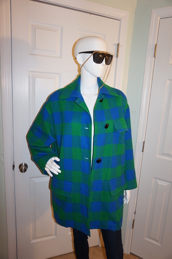 Vintage Ellen Tracy Green/Blue Blazer Coat Size 2x