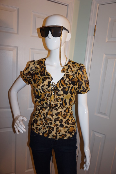 Vintage rampage leopard top size s