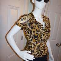 Vintage Rampage Leopard Top Size S - Thumbnail 1