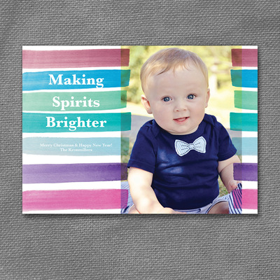 Making spirits brighter watercolor printable photo card