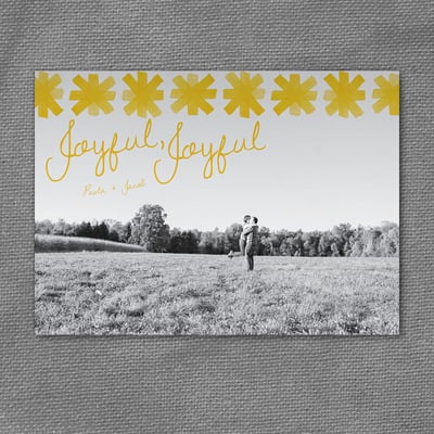Joyful, joyful watercolor printable photo card