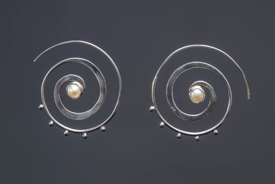 Silver Shiva Eye w/ pearl center