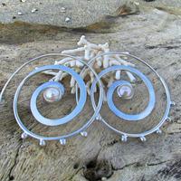 Silver Shiva Eye w/ pearl center - Thumbnail 1