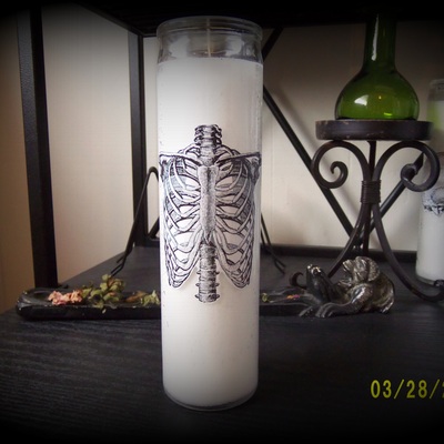 Human ribs candle