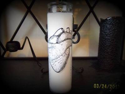 Anatomical heart candle