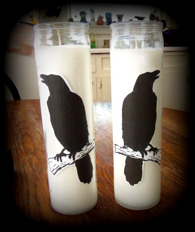 Raven candle