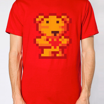"original" pixel-bear / red