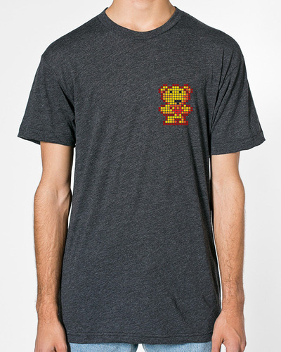 "Pocket" Pixel-Bear / Gray
