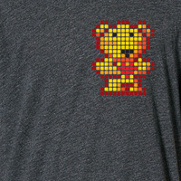 "Pocket" Pixel-Bear / Gray - Thumbnail 1