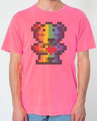 "Rainbow" Pixel-Bear / Pink