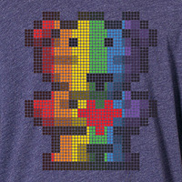 "Rainbow" Pixel-Bear / Purple - Thumbnail 1