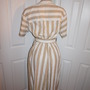 Vintage BGB Tan/White Stripe Dress Size XL-2
