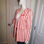Vintage Melissa Red/White Candy Cane Blazer Size XL-2