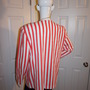 Vintage Melissa Red/White Candy Cane Blazer Size XL-3