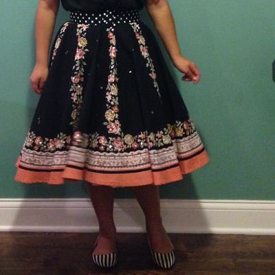 Black floral skirt (small)