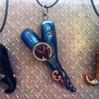 Steampunk Heart Pendants - Lg - Thumbnail 2