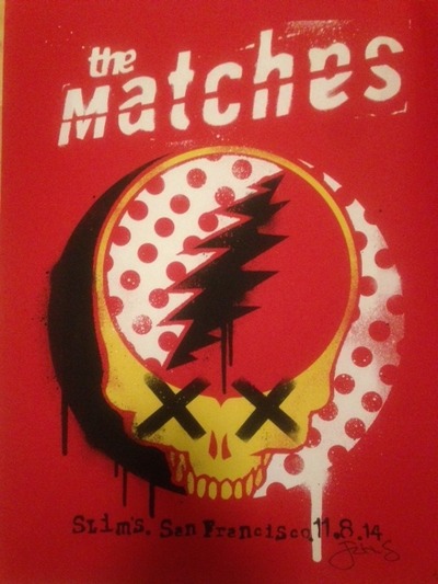 The Matches - Slims Show Poster - Grateful Dead/Deadhead