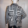 Vintage Demanding Black/White Design Throw Jacket Size M-L-3