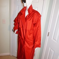 Vintage Red Long Trench Coat Size 1x - Thumbnail 2