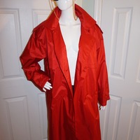 Vintage Red Long Trench Coat Size 1x - Thumbnail 4