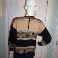 Vintage Antionelle Prev Black/Gold Sweater Size M-L - Thumbnail 2