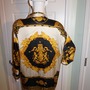 Vintage Mssardi Black/Gold Versace Style Top Size 1x-3