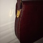 Vintage Lizard Skin Authentic  Burgundy Gucci Purse -3