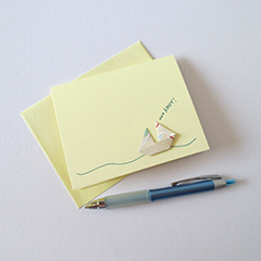 Ahoy! Eco Origami Sailboat Card
