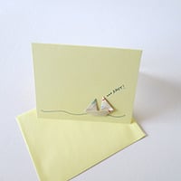 Ahoy! Eco Origami Sailboat Card - Thumbnail 2