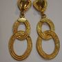Vintage Chanel Textured Earrings-1