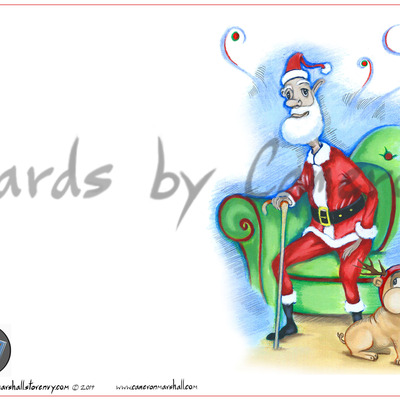 Animated santa & reindeer dog