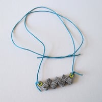 Security Envelope Necklace Accented With Teal and Green - Thumbnail 3