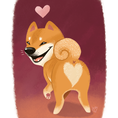 Shiba love print