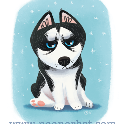 Grumpy husky print
