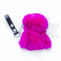 Pentacle fur coat key holder(Hot pink) - Thumbnail 2