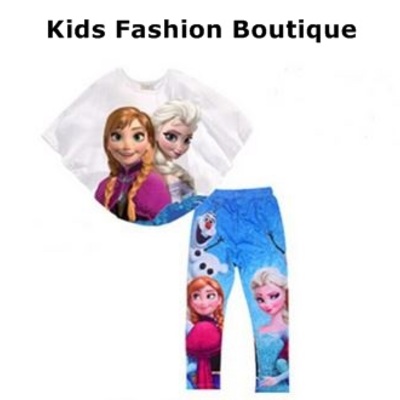 Girls frozen anna/elsa pant & swing top outfit