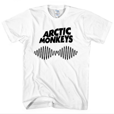 Arctic monkets t shirt (black & white)